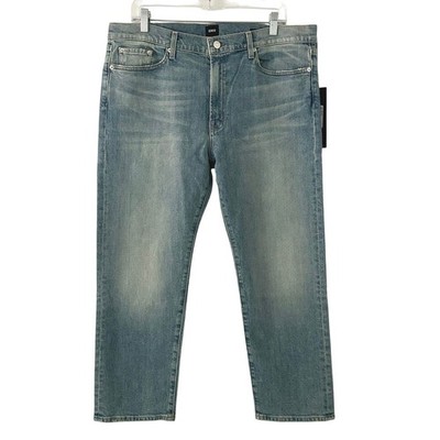 Edwin Elin Crop Straight Leg Light Wash Denim Jeans Stretch High Rise 34 New