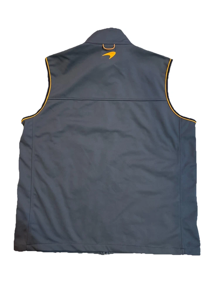 Chaleco McLaren F1 Jack Daniel’s para hombre • 2XL • Gris con naranja • Cremallera completa 2 bolsillos Foto 2 de 4