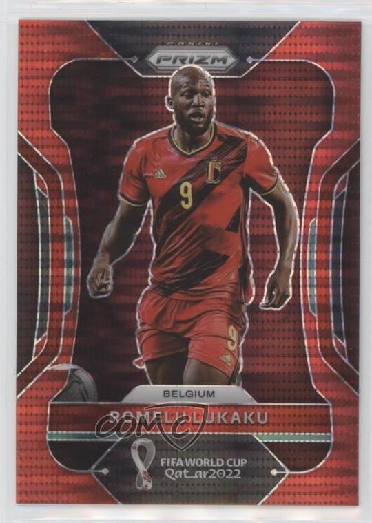 2022 Panini Prizm World Cup Qatar Breakaway Red 64/99 Romelu Lukaku #20 pe8