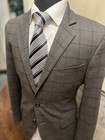 Sartorial Benton Plaid Sport Coat Blazer Jacket Gray Men 38R — photo 5
