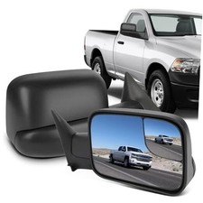 Black Manual Adjusted Side View Mirror Tow Towing Mirrors Left  Right Pair