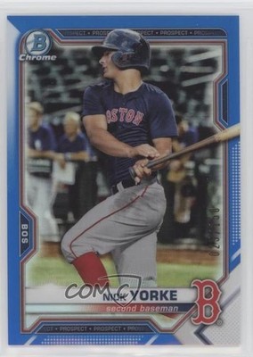 2021 Bowman Chrome Prospects Blue Refractor /150 Nick Yorke #BCP-243 s3g