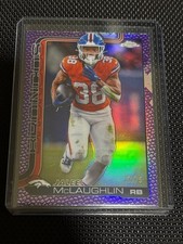 Topps 2025 Chrome Jaleel McLaughlin Purple Leather Refractor #17/75 #90 Broncos
