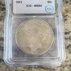 1923 Peace Dollar ICG MS64 $1 Silver Coin Philadelphia KM#150
