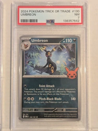 2024 POKEMON TRICK OR TRADE #130 UMBREON PSA 7 FREE SHIPPING