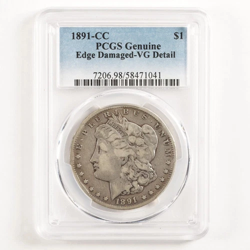 1891-CC Morgan Dollar $1 VG Details PCGS Carson City 31688