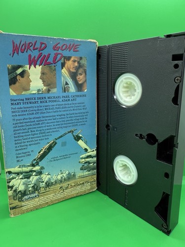 World Gone Wild VHS Adam Ant Bruce Dern Michael Pare 1988 VTG Cult Classic - Picture 2 of 2