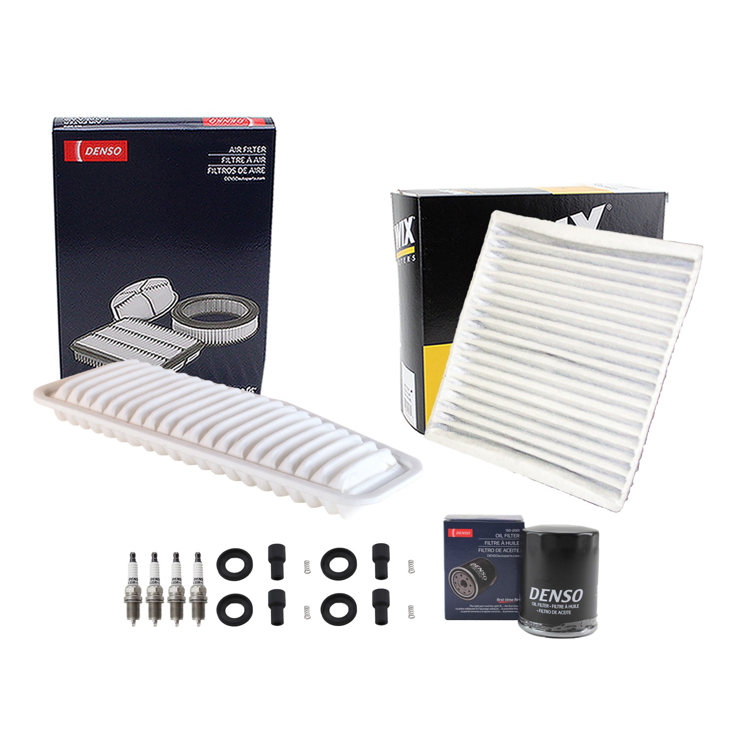 Denso Tune Up Kit NGK 4 Spark Plugs  Boots Kit for RAV4 2.0L 2.4L L4 2001-2005