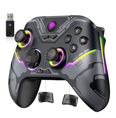 EasySMX X15 PC Controller Wireless mit 7 RGB Licht, Gaming Controller mit Hall