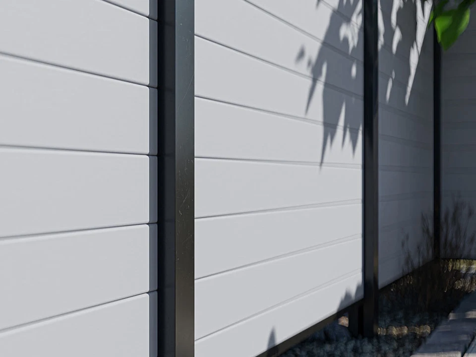 Gartenzaun Sichtschutzzaun Sichtschutz Windschutz Zaun PVC Stecksystem Weiß - Bild 4 von 4