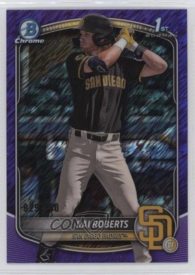 2025 Bowman Chrome Prospects Purple Shimmer Refractor 29/250 Kai Roberts 0c3h