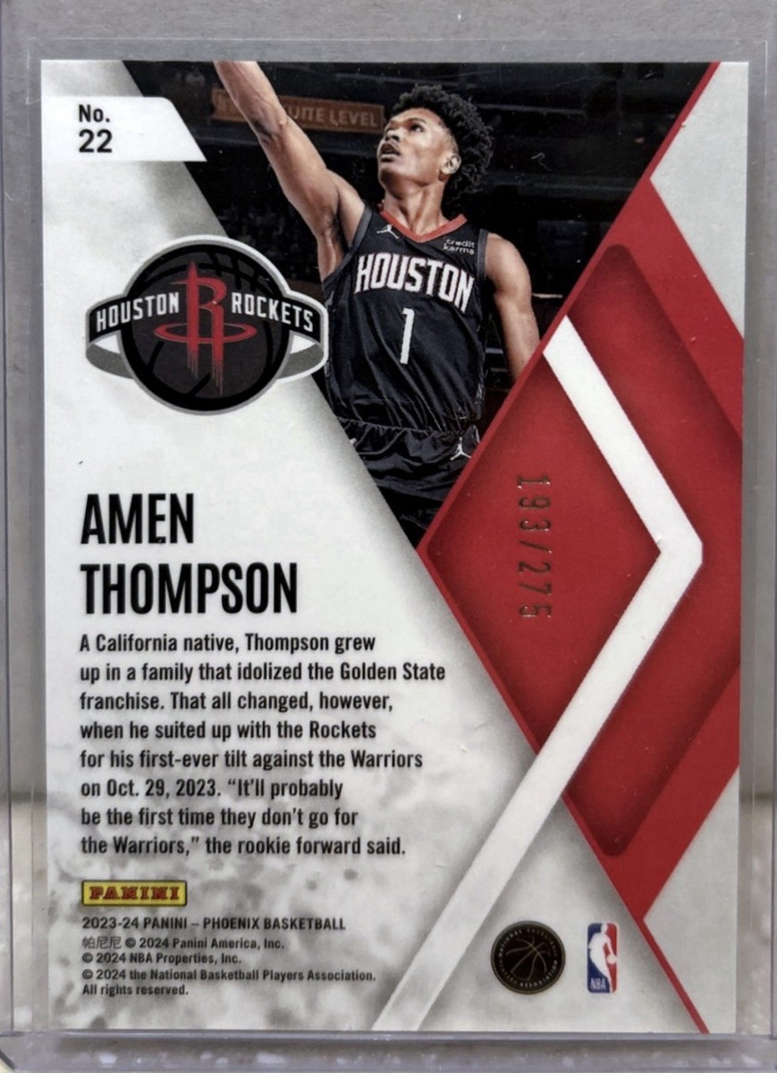 2023-24 Panini Phoenix - Instant Phenom Amen Thompson #22
