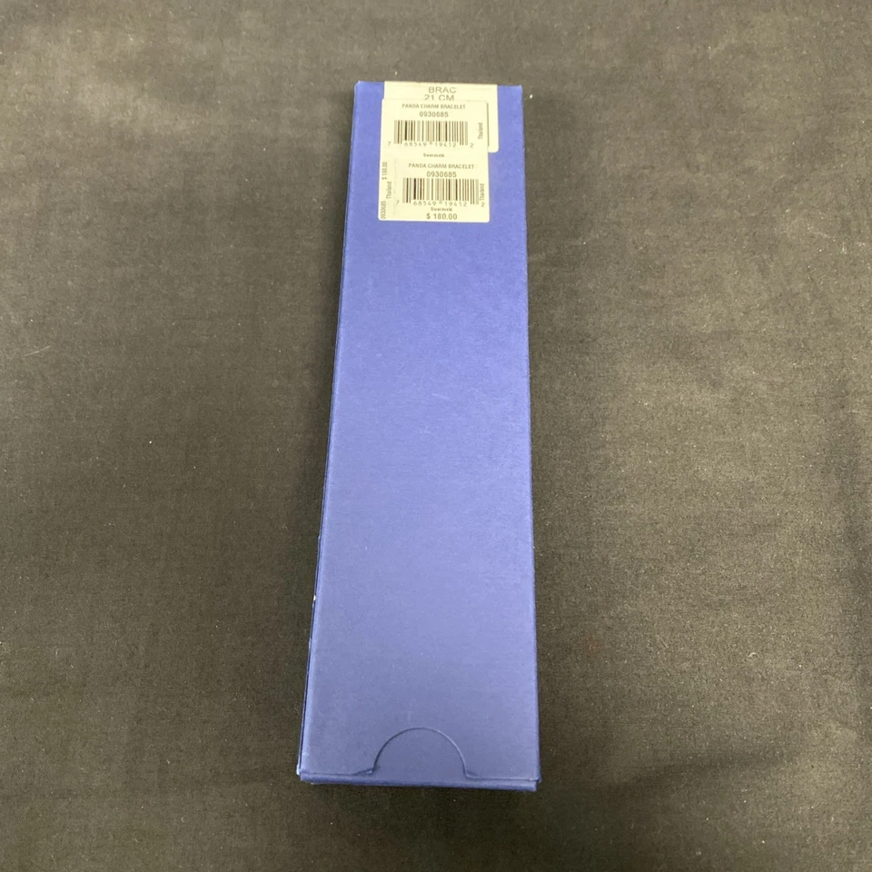 Beautiful in Box Swarovski Silver Tone Panda & Bamboo Charm Bracelet (930685) - Image 4 of 4