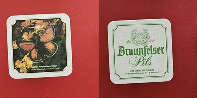 Braunfelser Pils Schmetterling Kleiner Brauerei Bierdeckel Bier