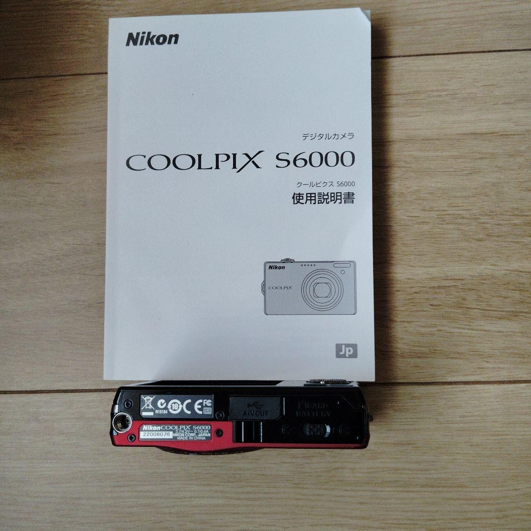 【ケース.箱付き】Nikon COOLPIX S6000 レッドデジタルカメラ！ Nikon Coolpix S6000 Compact DIGITAL Camera Red コンパクト