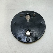 DUTYMAN Leather Clip On Badge Holder Black 5304 Circle