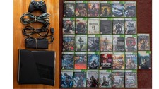Xbox 360 Slim 250GB Console Black Mega Bundle + 31 Games - GTA V, CoD, Halo +