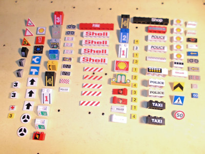 LEGO-alt:''100  bedruckte/beklebte Steine/Fliesen, 70er/80er  Jahre''