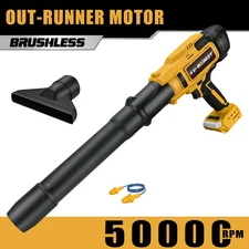 Cordless Air Blower Brushless Turbo Fan 50000RPM For Dewalt 20V MAX Battery