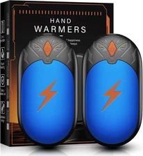 Hand Warmers Rechargeable 2 Pack, Electric Warmer Up to 0.62", Blue