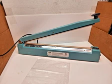 Uline H-1029 Tabletop Impulse Sealer 20" x 1/16" x 8 Mil Seal Clean Tested