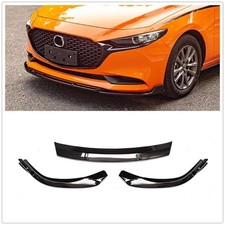 Für 2019–2020 Mazda 3 Limousine Auto Frontstoßstange Spoiler Lippe Schwarz Neu