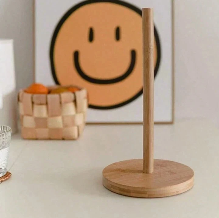 Toallero de papel de madera independiente, rollo vertical para pañuelos para cocina** Foto 4 de 4