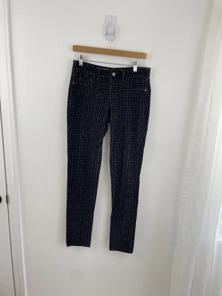 Pantalones para mujer Pilco Letterpress 28 negro púrpura pana hasta el tobillo 28’s Foto 2 de 4