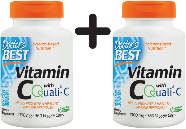2 X Doctors Best Vitamin C With Quali-C, 1000Mg - 360 Vcaps (259,98 Eur/Kg)-image