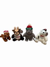Coca-Cola Collectible Bean Bag Plush Lot 4 Walrus Reindeer Seal Polar Bear 1998