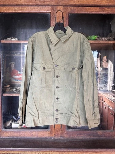 Deadstock WW2 Hbt Army Jacket 1940s Military  NOS Herringbone 13 Star Button