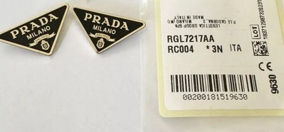 #ad Prada 13ZS 14ZS Sunglasses Logo Replacement Parts Triangle Black Gold 1 Pair New $34.95