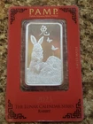 ERROR PAMP SUISSE 2023 YEAR OF THE RABBIT 1 OZ SILVER BAR MISSING BUTTERFLIES