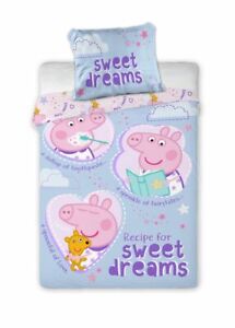 Lovely Peppa Pig Sweet Dreams Baby Toddler Bedding Set 100 Cotton