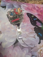 Retractable Badge Reel Whit Alligator Clip. ID Lanyard Holder (Love)