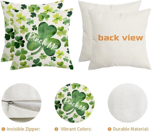 St.Patricks Day Pillow Covers 18X18 Inch Set of 2, (FREE SHIPPING) (NEW) - Picture 6 of 6