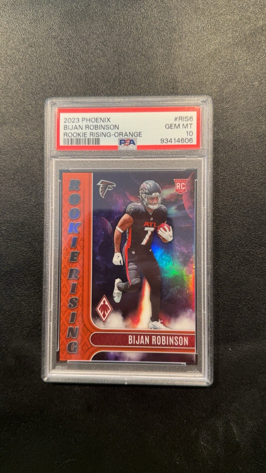 💎2023 Panini Phoenix Rookie Rising Orange #RIS-6 Bijan Robinson /99 PSA 10 💎