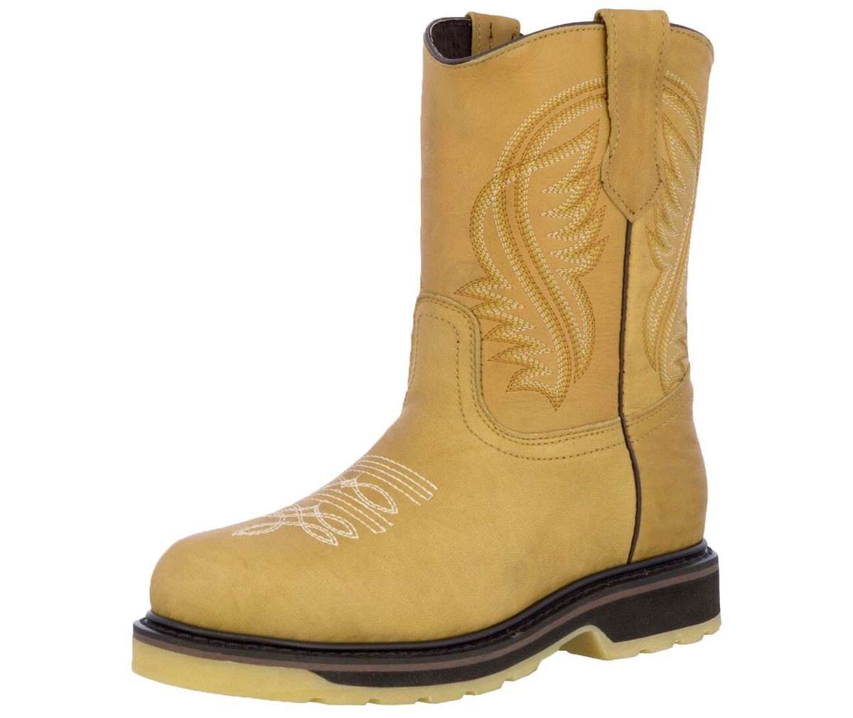 Mens Work Boots Shock Absorbing Soft Toe Sand Hombre Botas Trabajo Size 