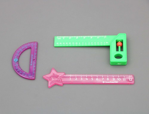 American Girl 3pcs Ruler  for 18'' doll shool learn study