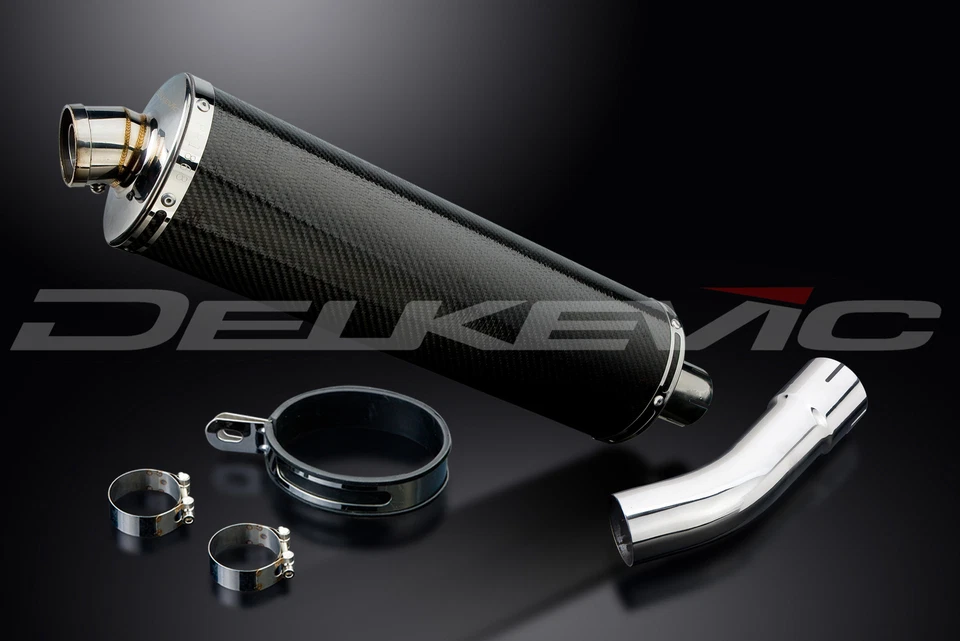 Kit silenciador escape carbono ovalado 18" deslizable Suzuki SV650 2003-2012 Foto 3 de 4