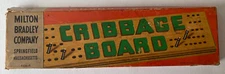 Vintage Milton Bradley Co. CRIBBAGE BOARD Game 4626A Instructions w/Original Box