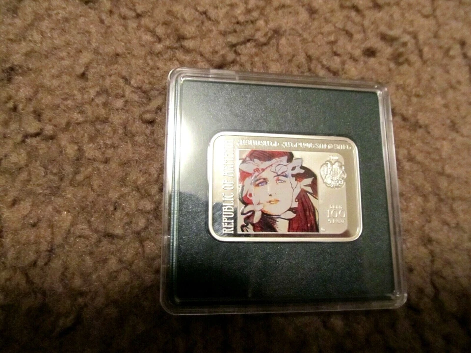 Moneda de plata Armenia 2010 100 dram Axentowicz Teodor Proof con Sertif. de autoridad Foto 3 de 4