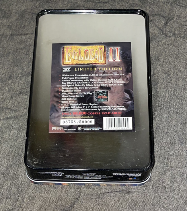 Evil Dead II Anchor Bay DVD LIMITED EDITION STEEL BOX, NUMBERED