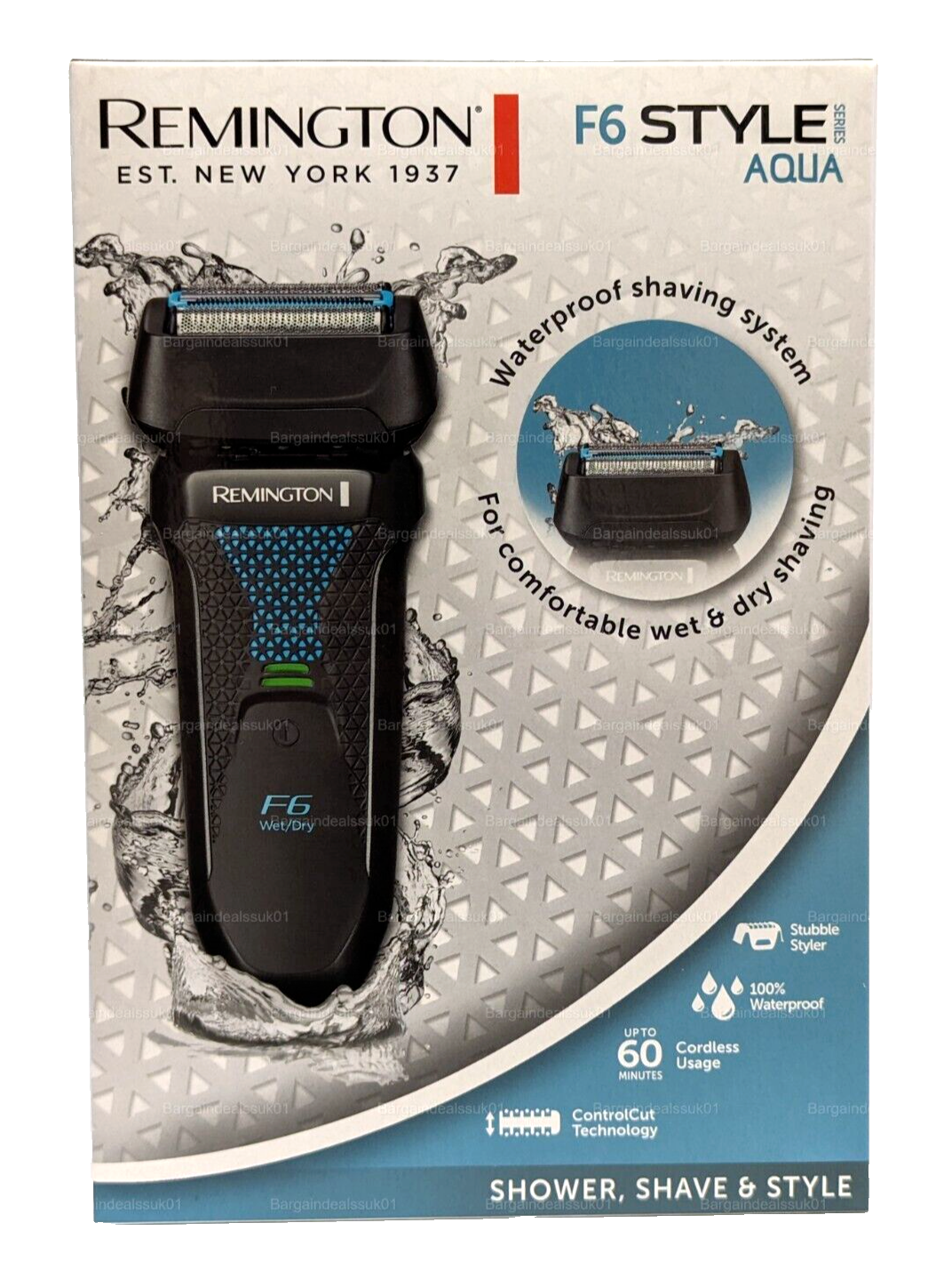 Remington F6 Mens Foil Shaver Wet or Dry Cordless Waterproof Stubble Styler