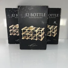 Wood Wine Racks Modular Pine Holds 36 750ml or 1 Liter Bottles Expandable READ