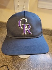 USED-YOUTH-COLORADO ROCKIE Cap/Hat-BLACK OC Sports Embroidered MLB Baseball