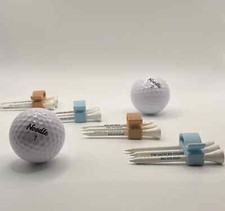 4-Pack Golf Hat Clips for 3 Tees Each - Durable Brim Tee Holders - Stylish Golfe