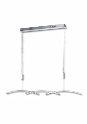 LED Hänge-/Pendelleuchte Höhenverstellbar Nickel Matt 36W Dimmbar 3600lm - Bild 1 von 4
