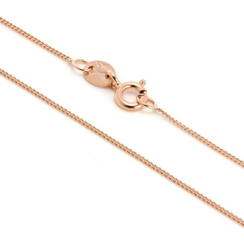 Rose Gold Plated Sterling Silver Fine Diamond Cut Chain 14 - 32 Inches - Picture 2 of 98