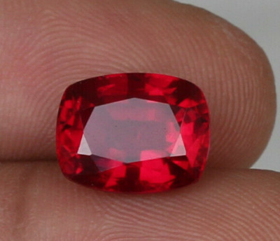 5.65 Ct. Natural Burma Blood Red Ruby Cushion Cut Loose Gemstones For Pendant